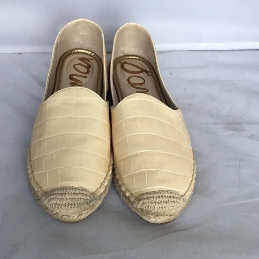 SAM EDELMAN KESIA EMBOSSED LEATHER ESPADRILLES SIZE 9.5‎